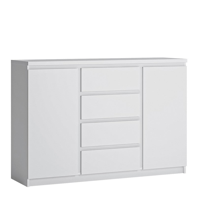 Fribo 2 Door 4 Drawer Sideboard In White