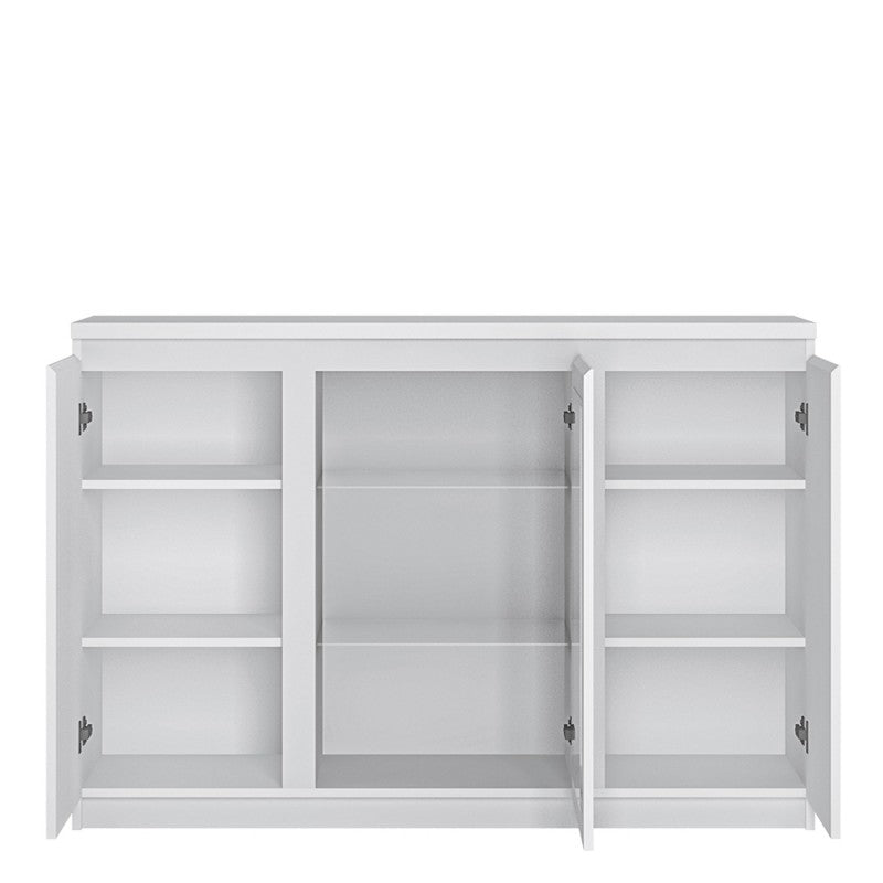 Fribo 3 Door Glazed Sideboard In White