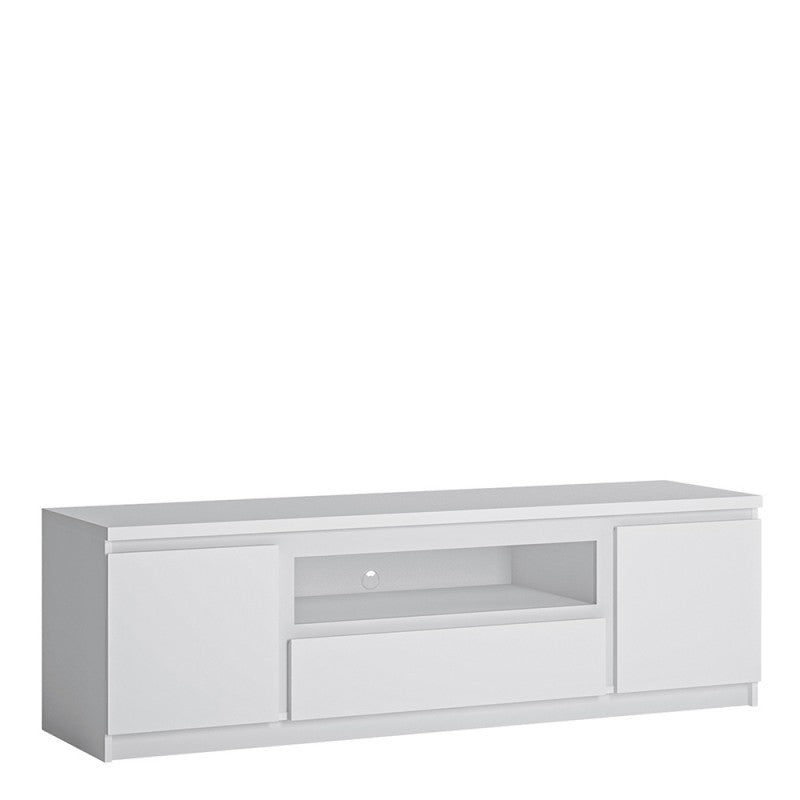 Fribo 2 Door 2 Drawer Wide TV Cabinet In White