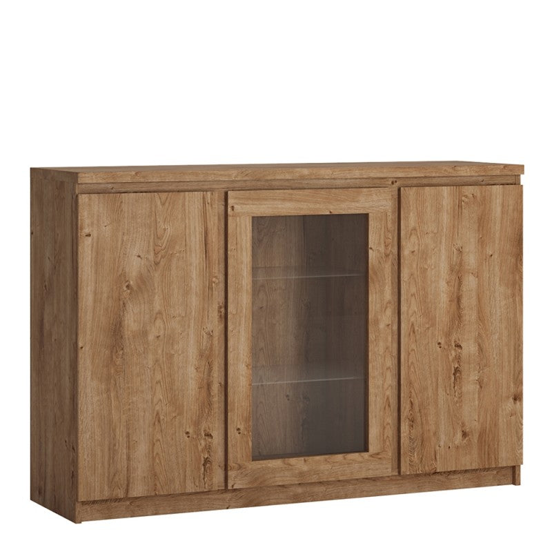 Fribo 3 Door Glazed Sideboard In Oak