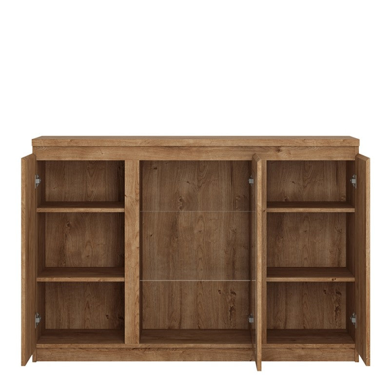 Fribo 3 Door Glazed Sideboard In Oak