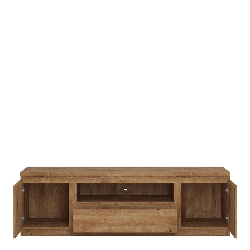 Fribo 2 Door 2 Drawer Wide TV Cabinet In Oak