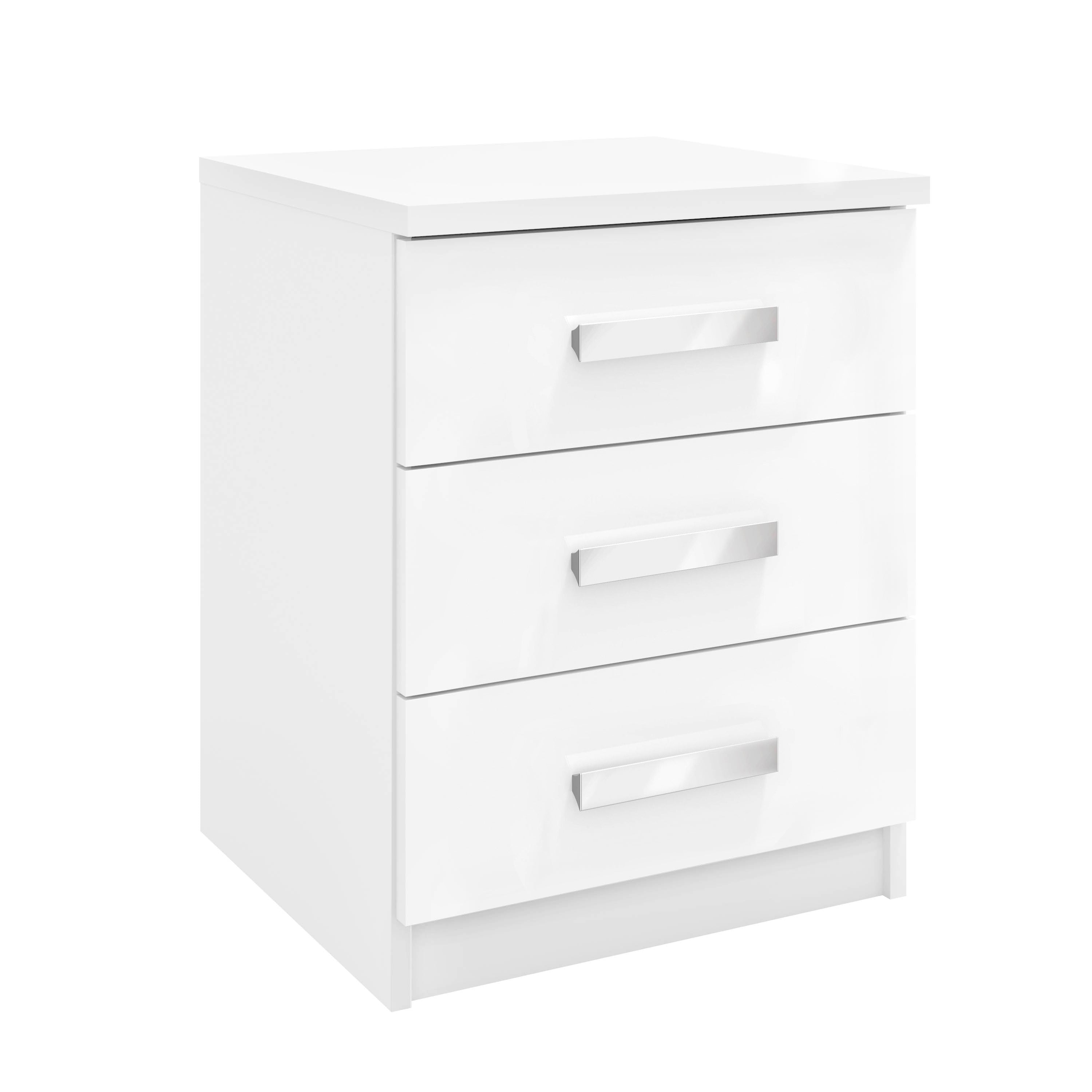 Aspen 3 Drawer Bedside Table Nightstand