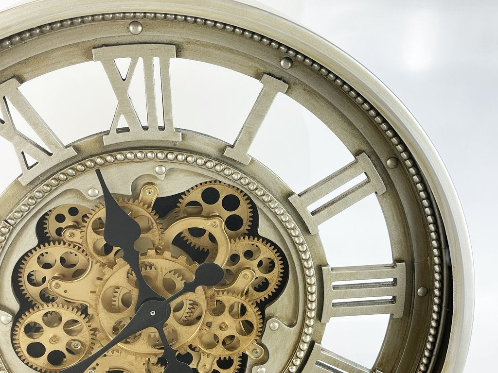 Silver Skeleton Wall Clock