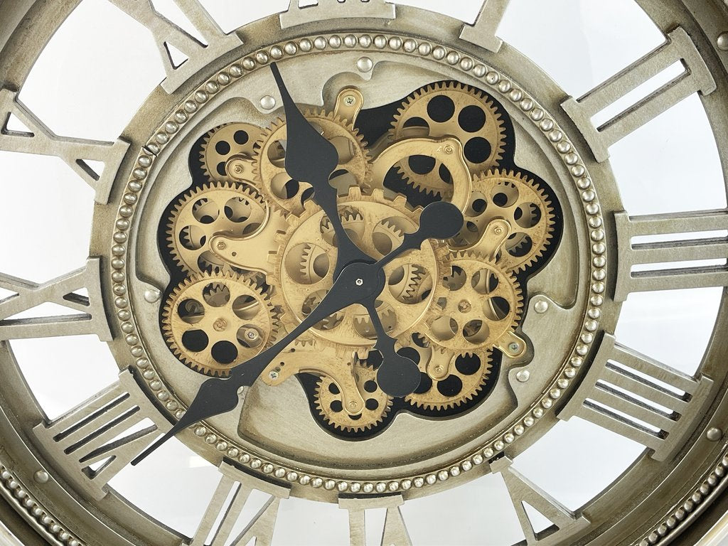 Silver Skeleton Wall Clock