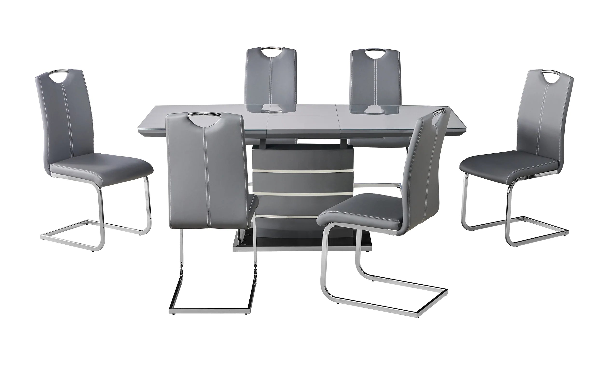 Milan Grey extending dining set available in 3 colours