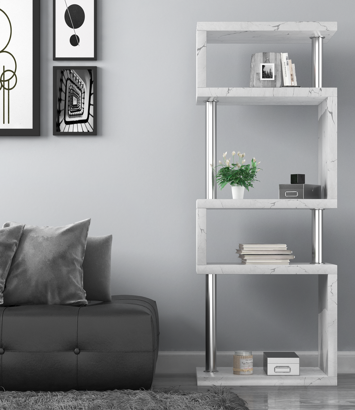 White 5 tier shelving unit deals