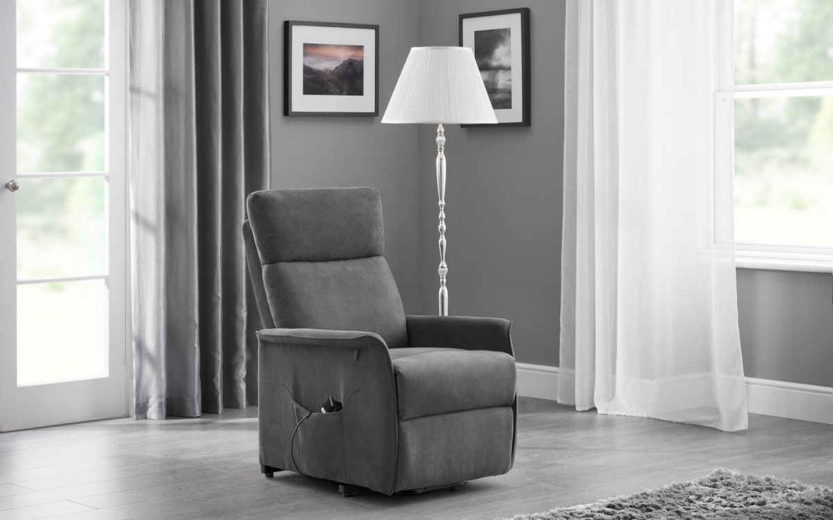 Helena Rise & Recliner In Charcoal